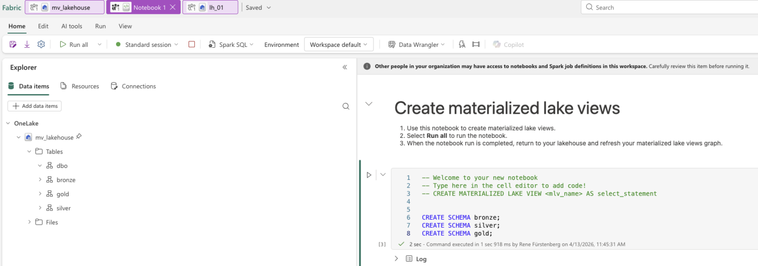 Materialized Lake Views in Microsoft Fabric – World of Azure Cloud